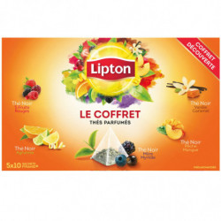 LIPTON - Thé noir parfumés Coffret Découverte - boite de 50 sachets - 88 g Sonico.fr