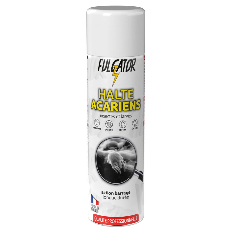 FULGATOR - Insecticide Halte Acariens insectes larves - bombe de 500 ml Sonico.fr