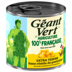 GEANT VERT - Maïs doux extra tendre sans résidu de pesticides - boite de 285 g net égoutté Sonico.fr