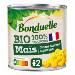 BONDUELLE - Maïs Bio sans sucres ajoutés - boîte de 285 g Sonico.fr