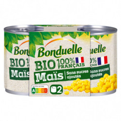 BONDUELLE - Mais Bio sans sucres ajoutés - pack de 2 boites de 140 g Sonico.fr
