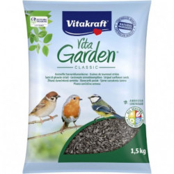 VITAKRAFT - Vita Garden Graines Tournesol pour oiseaux - sac de 1,5 kg Sonico.fr