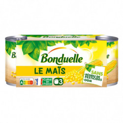 BONDUELLE - Mais sans résidu de pesticides - pack de 3 boites de 140 g Sonico.fr