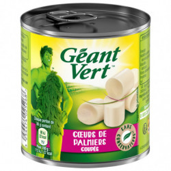 GEANT VERT - Cur de palmiers coupés - boite de 110 g net égoutté Sonico.fr