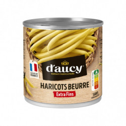 D'AUCY - Haricots beurre extra fins - boîte de 220 g Sonico.fr