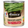 D'AUCY - Haricots verts extra fins et rangés - boîte de 440 g Sonico.fr