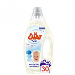 LE CHAT - Bébé Lessive liquide bébé hypoallergénique - 30 lavages - bidon de 1,6 l Sonico.fr