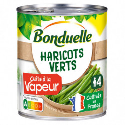 BONDUELLE - Haricots verts extra-fins cuits à la vapeur - boîte de 440 g Sonico.fr