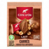 COTE D'OR - Chocolat Carrés Lait Noisettes entières - paquet de 10 carrés - 200 g Sonico.fr