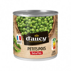 D'AUCY - Petits pois Extra fins - boîte de 280 g Sonico.fr