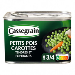 CASSEGRAIN - Petits pois Carottes - boîte de 465 g Sonico.fr