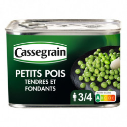 CASSEGRAIN - Petits pois tendres et fondants - boîte de 495 g Sonico.fr