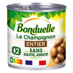 BONDUELLE - Champignons entiers sans sulfite et sans additif - boîte de 230 g Sonico.fr