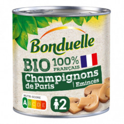 BONDUELLE - Champignons de Paris émincés Bio - boîte de 230 g Sonico.fr