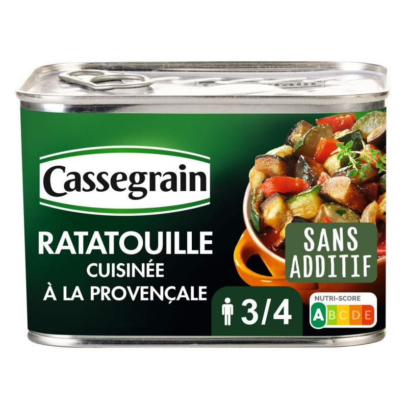 CASSEGRAIN - Ratatouille cuisinée à la provençale - boîte de 660 g Sonico.fr
