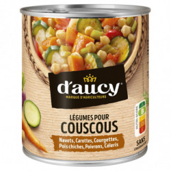 D'AUCY - Légumes cuisinés pour Couscous - boîte de 800 g Sonico.fr