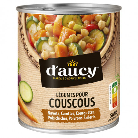 D'AUCY - Légumes cuisinés pour Couscous - boîte de 800 g Sonico.fr