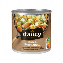 D'AUCY - Légumes cuisinés Poêlée Parisienne - boîte de 290 g Sonico.fr