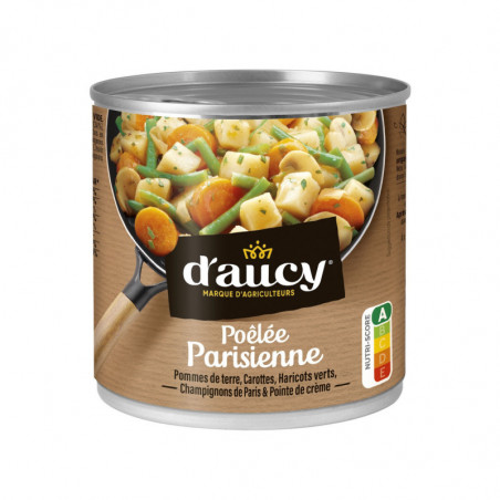 D'AUCY - Légumes cuisinés Poêlée Parisienne - boîte de 290 g Sonico.fr