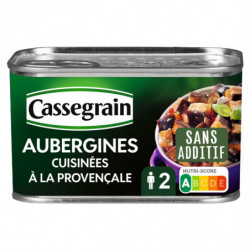CASSEGRAIN - Aubergines cuisinées à la provençale - boîte de 375 g Sonico.fr