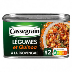 CASSEGRAIN - Légumes et Quinoa cuisinés à la provençale - boîte de 375 g Sonico.fr