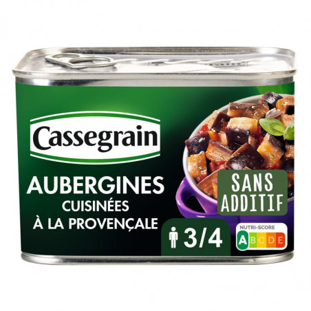 CASSEGRAIN - Aubergines cuisinées à la provençale - boîte de 660 g Sonico.fr
