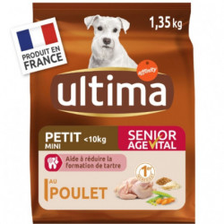 ULTIMA - Croquettes Poulet Chien Mini Senior Agevital - Paquet de 1,35 kg Sonico.fr