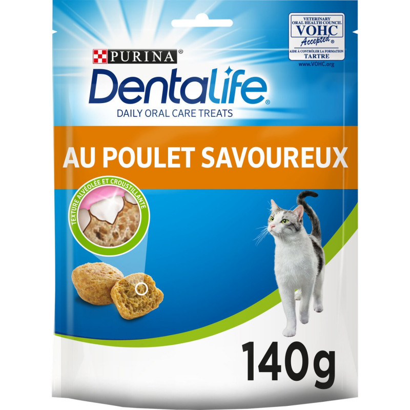 DENTALIFE - Friandise pour chat au Poulet - paquet de 140 g Sonico.fr