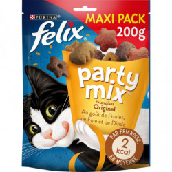 PURINA FELIX - Party Mix Original Poulet Friandises pour chat - sachet de 200 g Sonico.fr