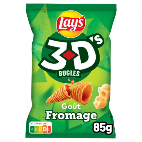 LAY'S - 3D Biscuits apéritifs saveur Fromage - Sachet de 85 g Sonico.fr