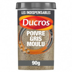 DUCROS - Poivre Gris Moulu force 7 - boite de 90 g Sonico.fr
