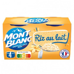 MONT BLANC - Riz Au Lait Desserts - 4 pots de 125 g - 500 g Sonico.fr