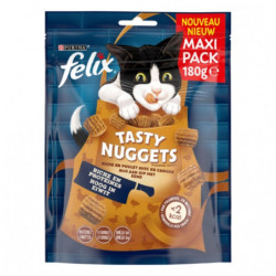 FELIX - Tasty Nuggets Friandise pour chat Poulet Canard - paquet de 180 g Sonico.fr