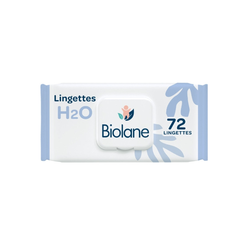 BIOLANE - H2O Lingettes Bébé épaisses biodégradables - sachet de 72 lingettes Sonico.fr