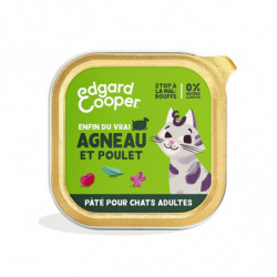 EDGARD COOPER - Pâtée pour chat agneau et poulet - boîte de 85 g Sonico.fr