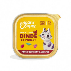 EDGARD COOPER - Pâtée pour chat dinde et poulet - boîte de 85 g Sonico.fr