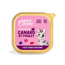 EDGARD COOPER - Pâtée pour chat Junior au canard et au poulet - boîte de 85 g Sonico.fr