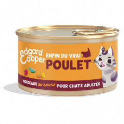EDGARD COOPER - Pâtée pour chat en sauce au poulet - boîte de 85 g Sonico.fr