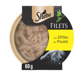 SHEBA - Pâtée pour chat Adulte Les Effilés de poulet - barquette de 60 g Sonico.fr