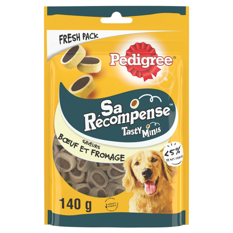 PEDIGREE - Sa Récompense Tasty Minis Récompense pour chien fromage buf - sachet de 140 g Sonico.fr