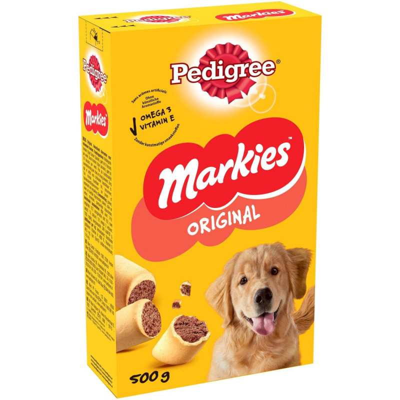 PEDIGREE - Markies Récompense pour chien moyens grands biscuit - boite de 500 g Sonico.fr