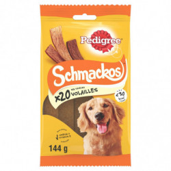 PEDIGREE - Schmackos Récompense pour chien saveur volaille - sachet de 144 g Sonico.fr