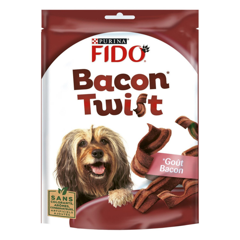 FIDO -  Bacon twist Récompense pour chien - sachet de 120 g Sonico.fr