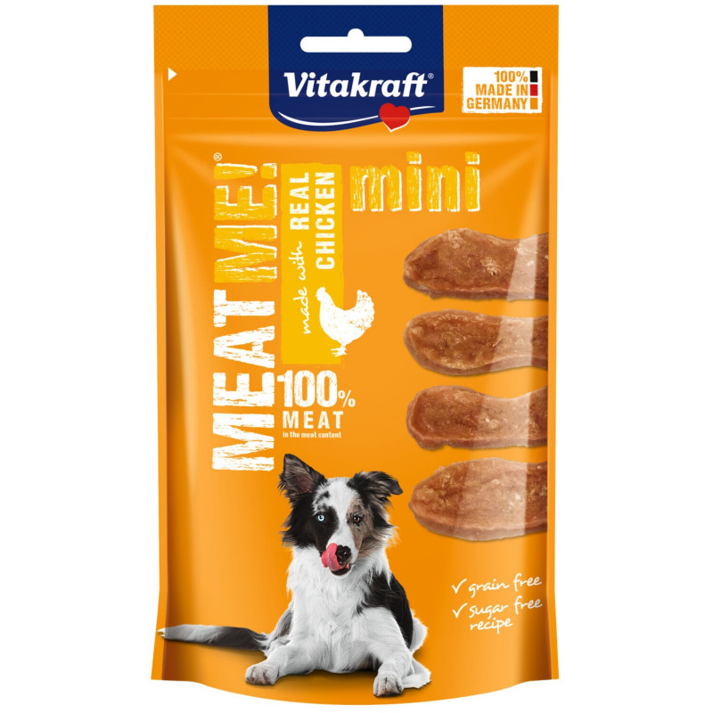 VITAKRAFT - MEAT ME! mini Poulet Friandises pour chien - sachet de 60 g Sonico.fr