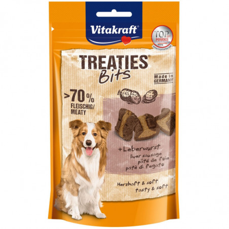 VITAKRAFT - Treaties Bits biscuit pâté de foie Récompense pour chien - sachet de 120 g Sonico.fr