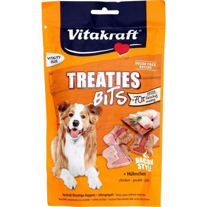 VITAKRAFT - Treaties Bits biscuit au poulet Récompense pour chien - sachet de 120 g Sonico.fr