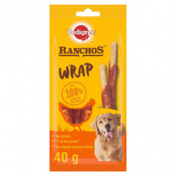 PEDIGREE - Ranchos Wrap Récompenses pour chien au poulet - boite de 40 g Sonico.fr