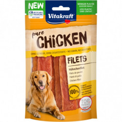 VITAKRAFT - Pure Chicken filets de poulet Récompenses pour chien - sachet de 80 g Sonico.fr