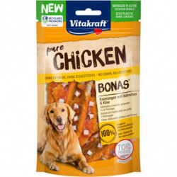 VITAKRAFT - Pure Chicken Bonas de poulet et dés de fromage Récompenses pour chien - sachet de 80 g Sonico.fr