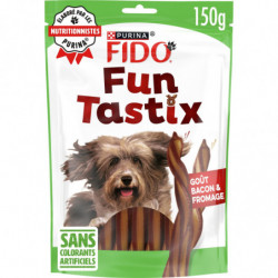 PURINA - Fido Fun Tastix aux Bacon et Fromage Friandises pour Chien - paquet de 150 g Sonico.fr